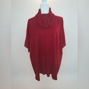 New without tags ❤️ Red lightweight cowl neck tunic short sleeved L/XL